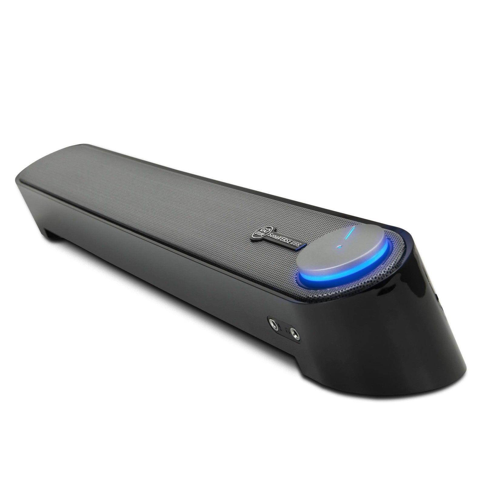 UBR PC Computer Speaker Soundbar 6W with Angled Design 3.5mm Headphone