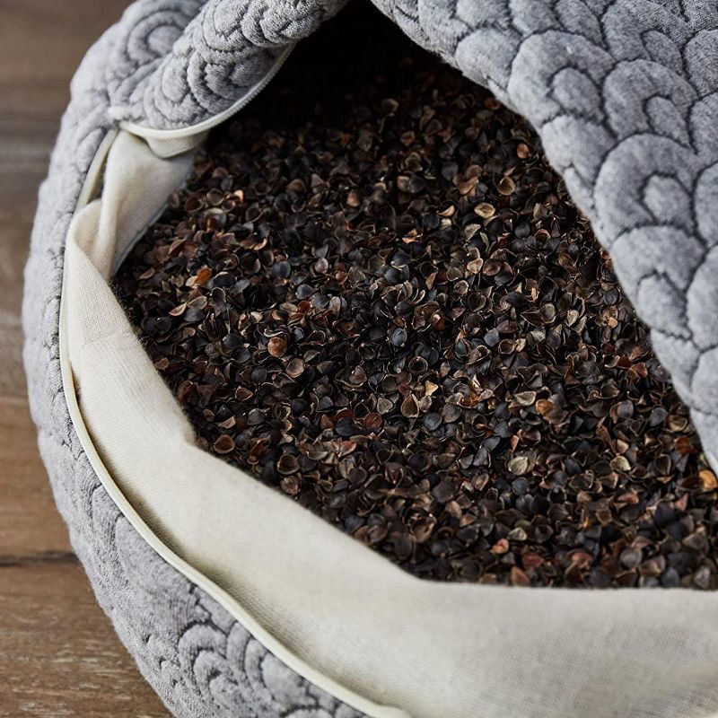 Brentwood Home Crystal Cove Yoga Bolster, Buckwheat Fill Rectangular Support Pillow, Made in California