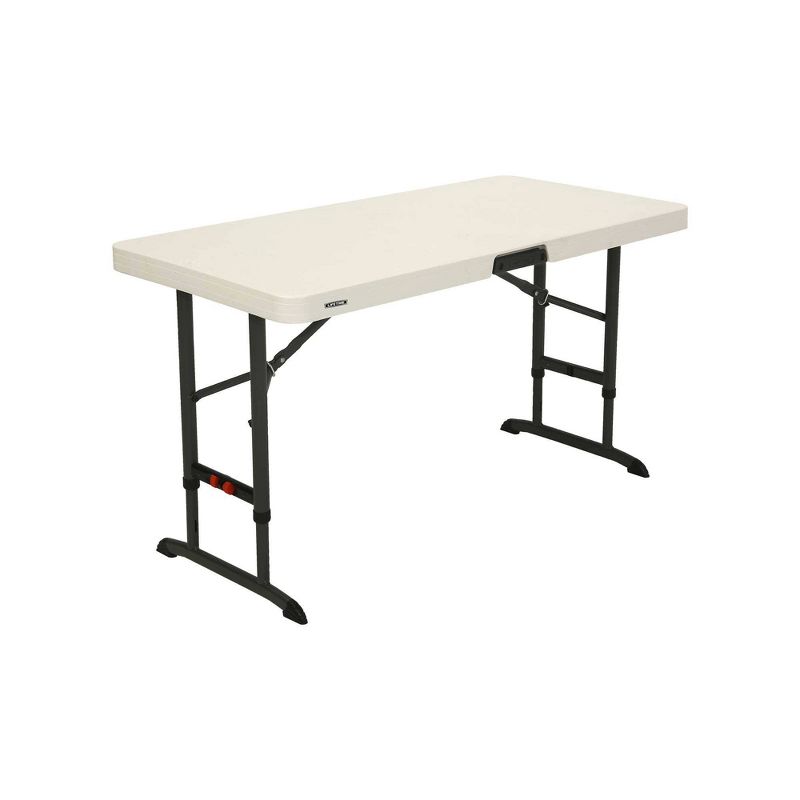 4' Adjustable Height Table Almond - Lifetime