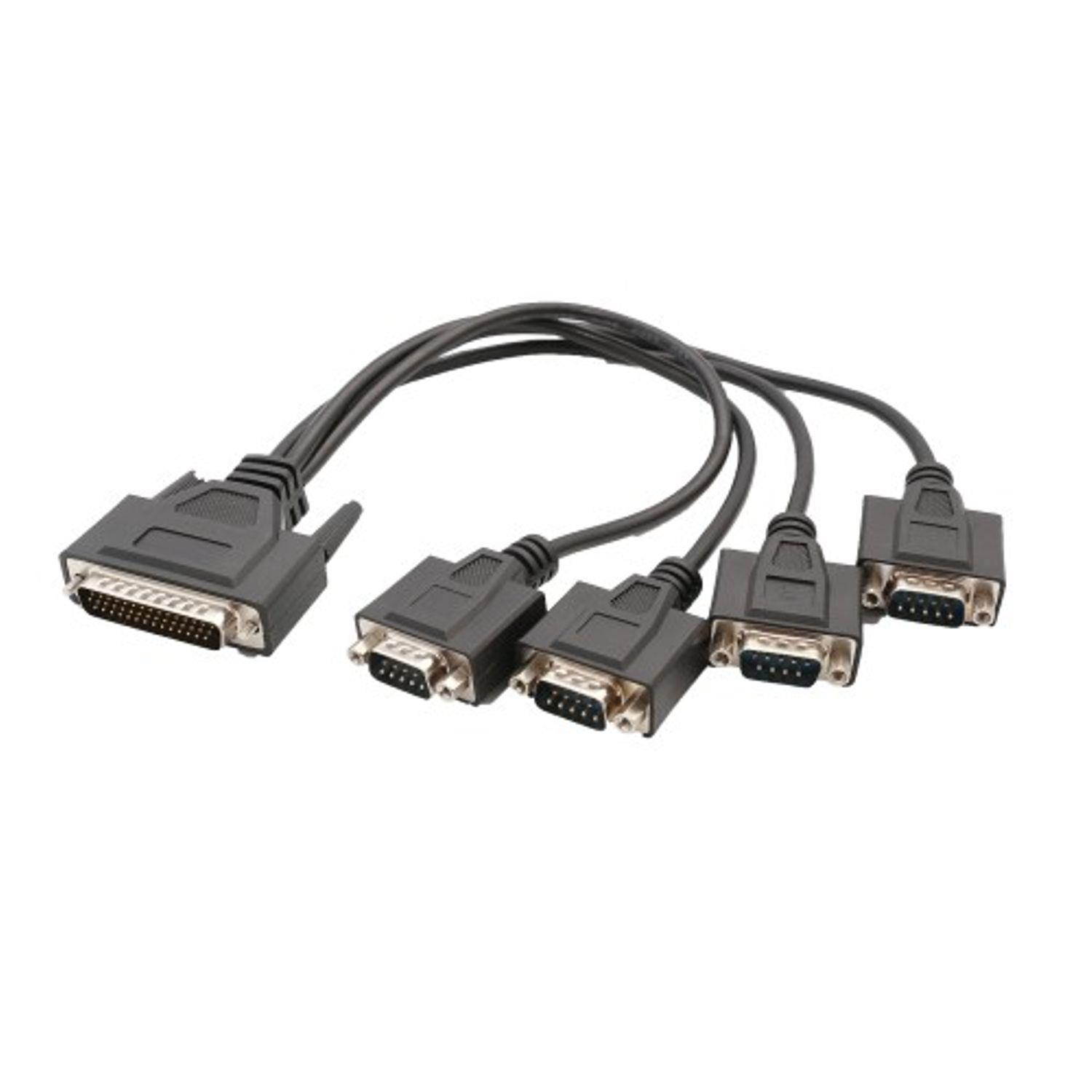 IO Crest SI-PEX15056 4 Port DB9 Serial RS-232 Card PCI-Express x1 with Fan-Out Cable Asix99100 Chipset