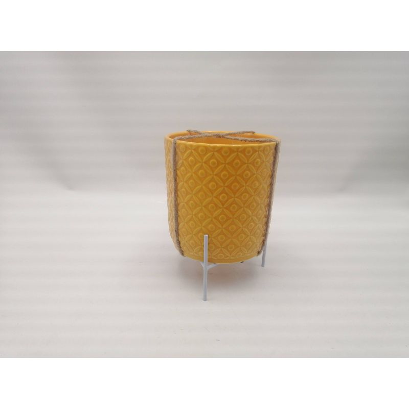 3ct Dolomite Tabletop Planter Set Blue/Teal/Yellow - Bullseye's Playground™