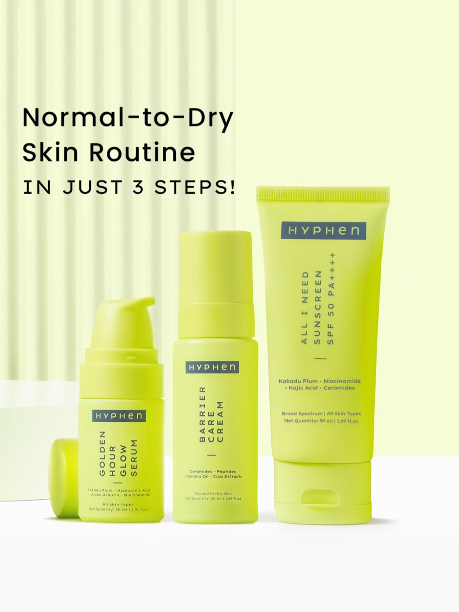 Hyphen Skincare Routine Set for Normal to Dry Skin