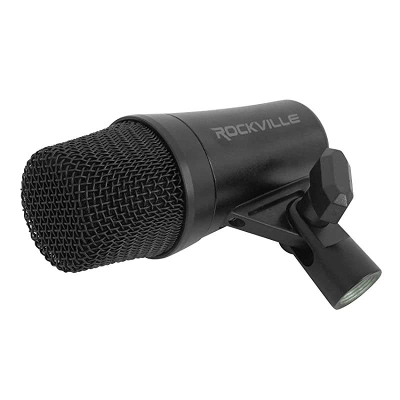 PROD5 5 Piece Drum Mic Kit wMetal Bass+Snare Microphones+Clips