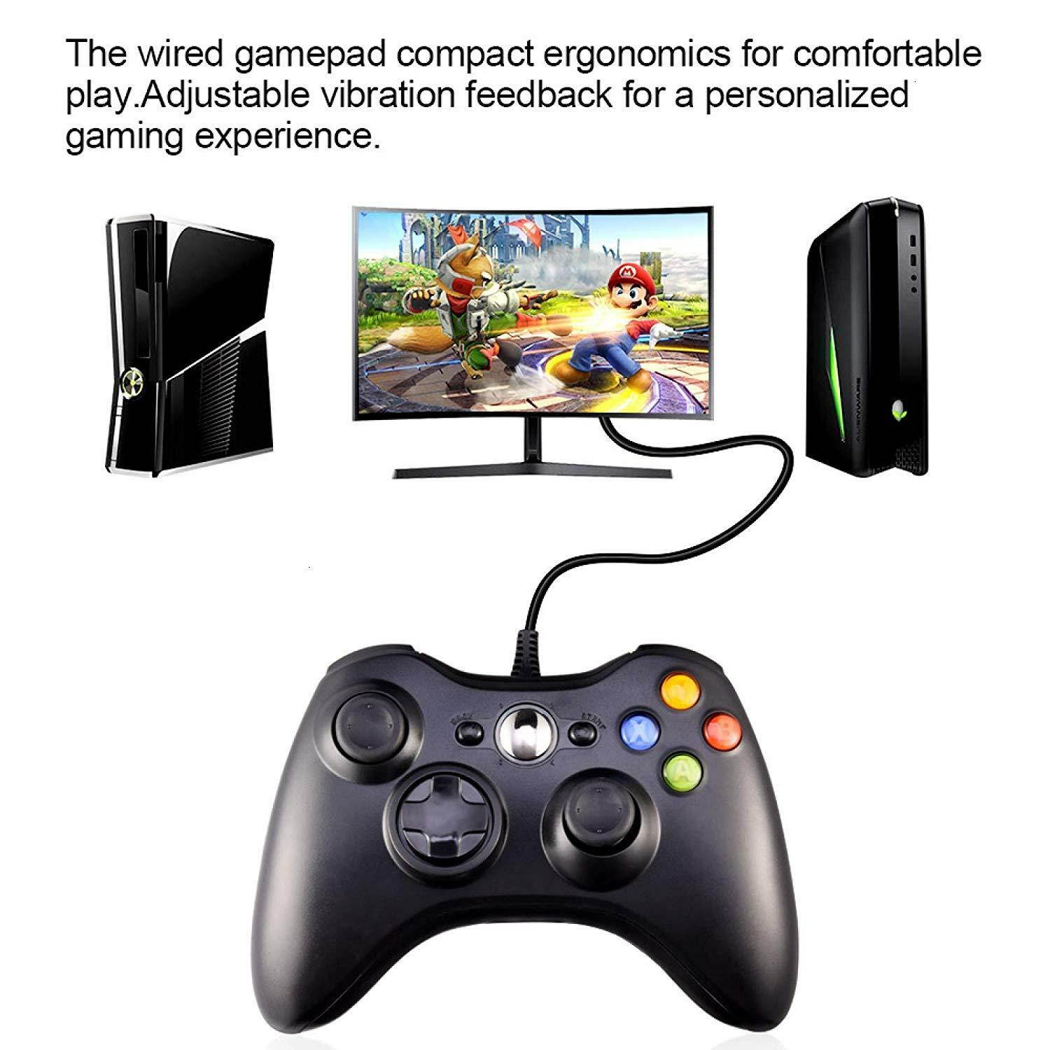 Wired USB Game Controller Joystick for Microsoft Xbox 360 / PC Windows XP 7 8 10
