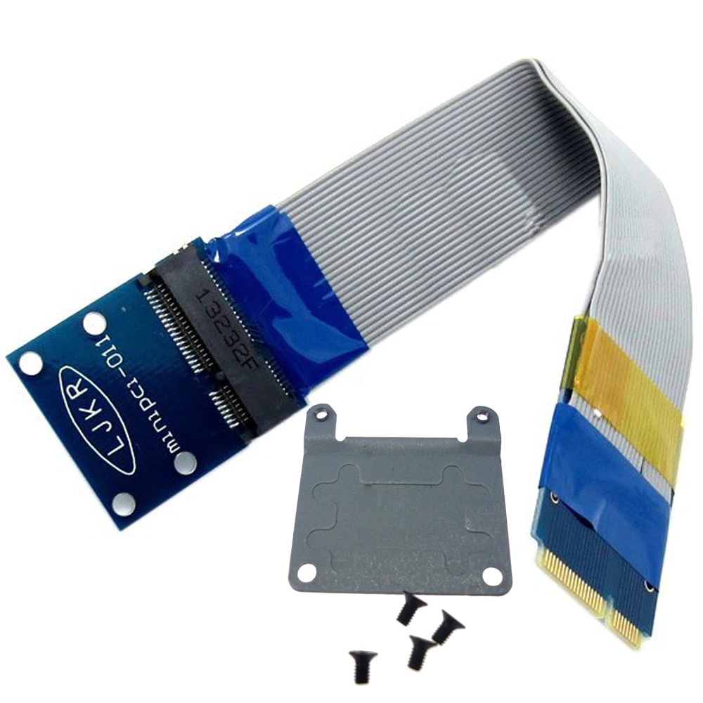 Mini PCI Express Flexible Extension card Mini PCIe Extender Male to Female Extension FFC Cable + half-size to full size bracket