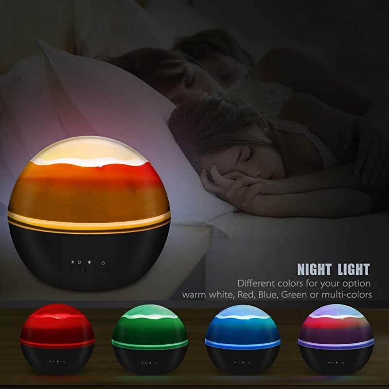 Light Projector StarOcean with Fish Dolphin Shark Allinone Light Projector for Kids Colorful Rotating Projection Light Gift for Boys Girls Black