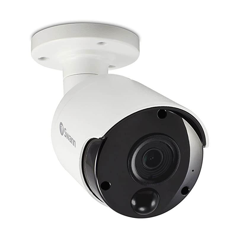 Wired PIR Bullet Security Camera, 4K Ultra HD Surveillance Cam with Color Night Vision, Indoor/Outdoor, Thermal, Heat & Motion Sensing, Audio Monitoring, Add to NVR with PoE, SWNHD-885MSB