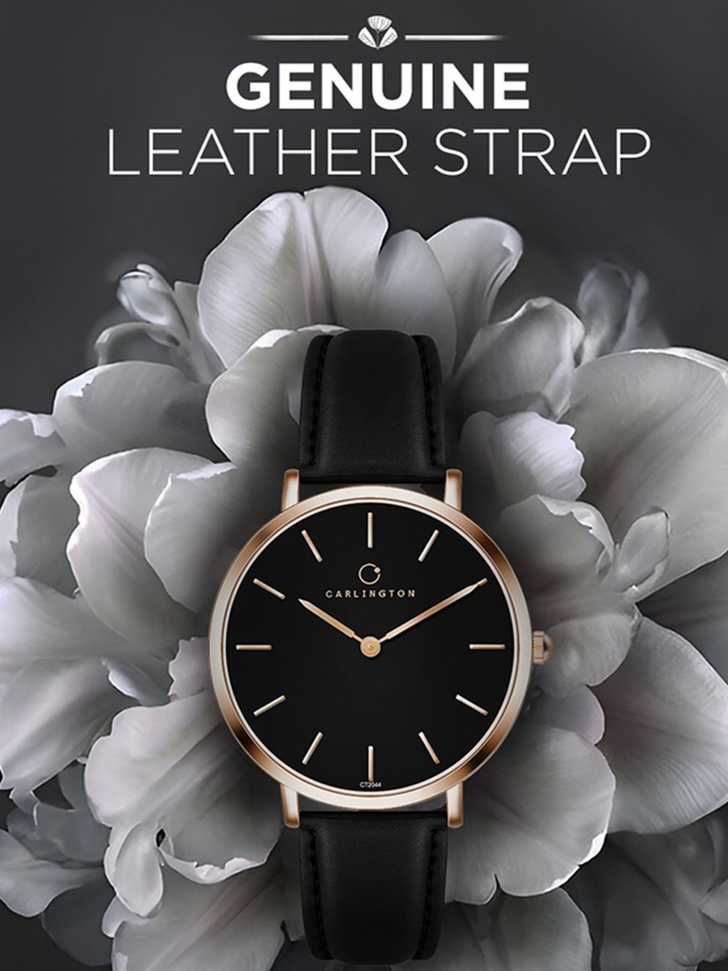 Carlington Iconic 2044 Black Analog Watch for Women