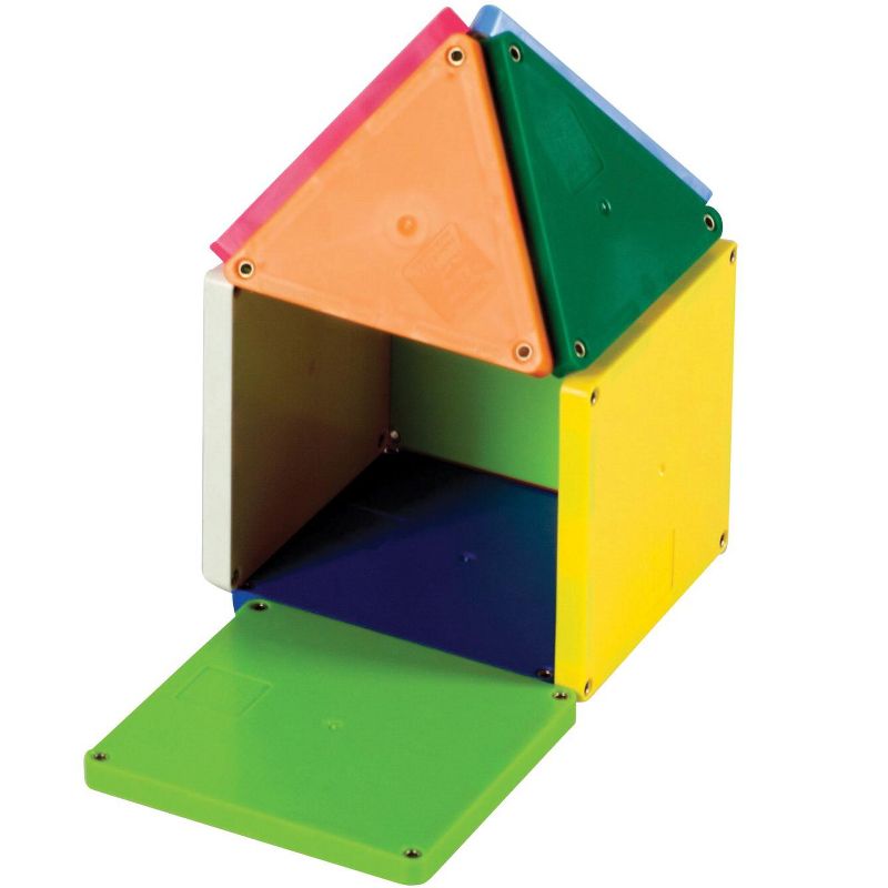 Magna-Tiles 3-D Magnetic Building Tiles, Solid Colors, 100 pc