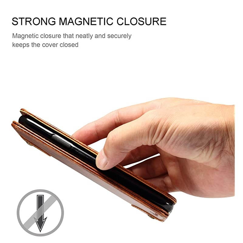 iPhone 8 Plus Case iPhone 7 Plus Case Leather Wallet Folio Case Magnetic Closure Flip Cover with Stand and Credit Card Slot for iPhone 8 Plus 7 Plus
