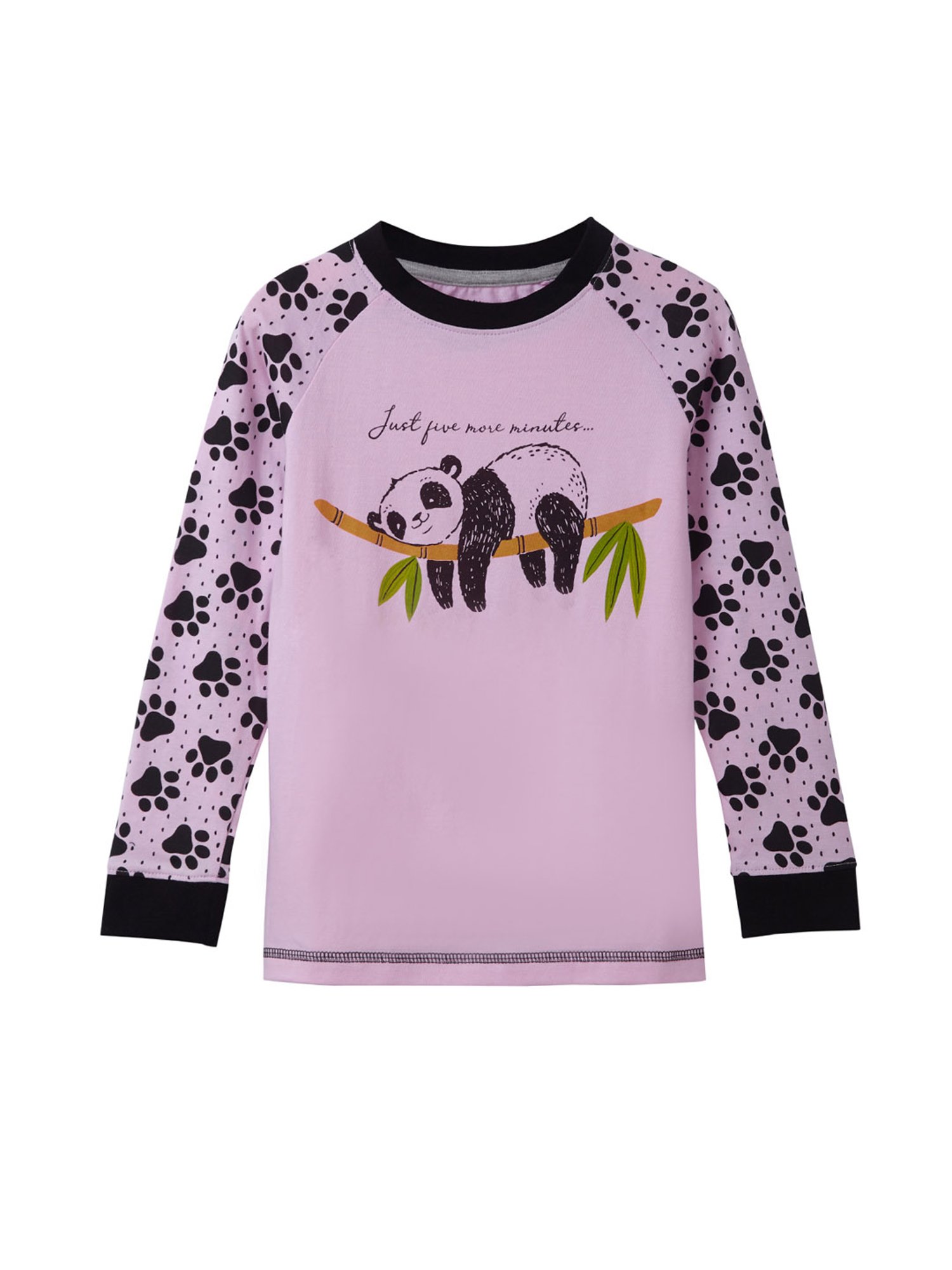 Cub McPaws Girls Pink & Grey Printed Top with Joggers