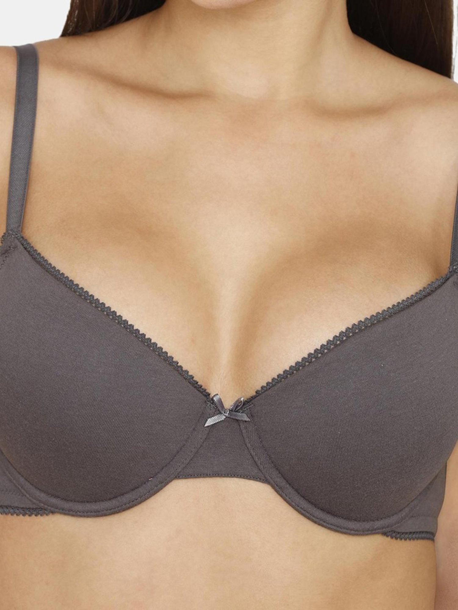 Rosaline by Zivame Charcoal Grey Padded Bra