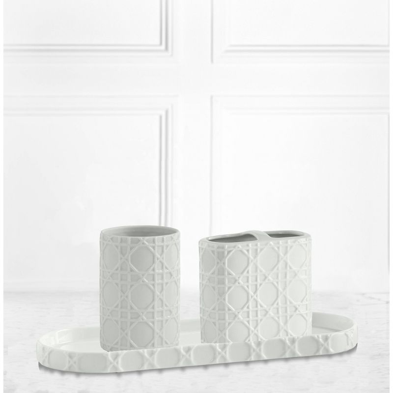 Wicker Tumbler White - Cassadecor