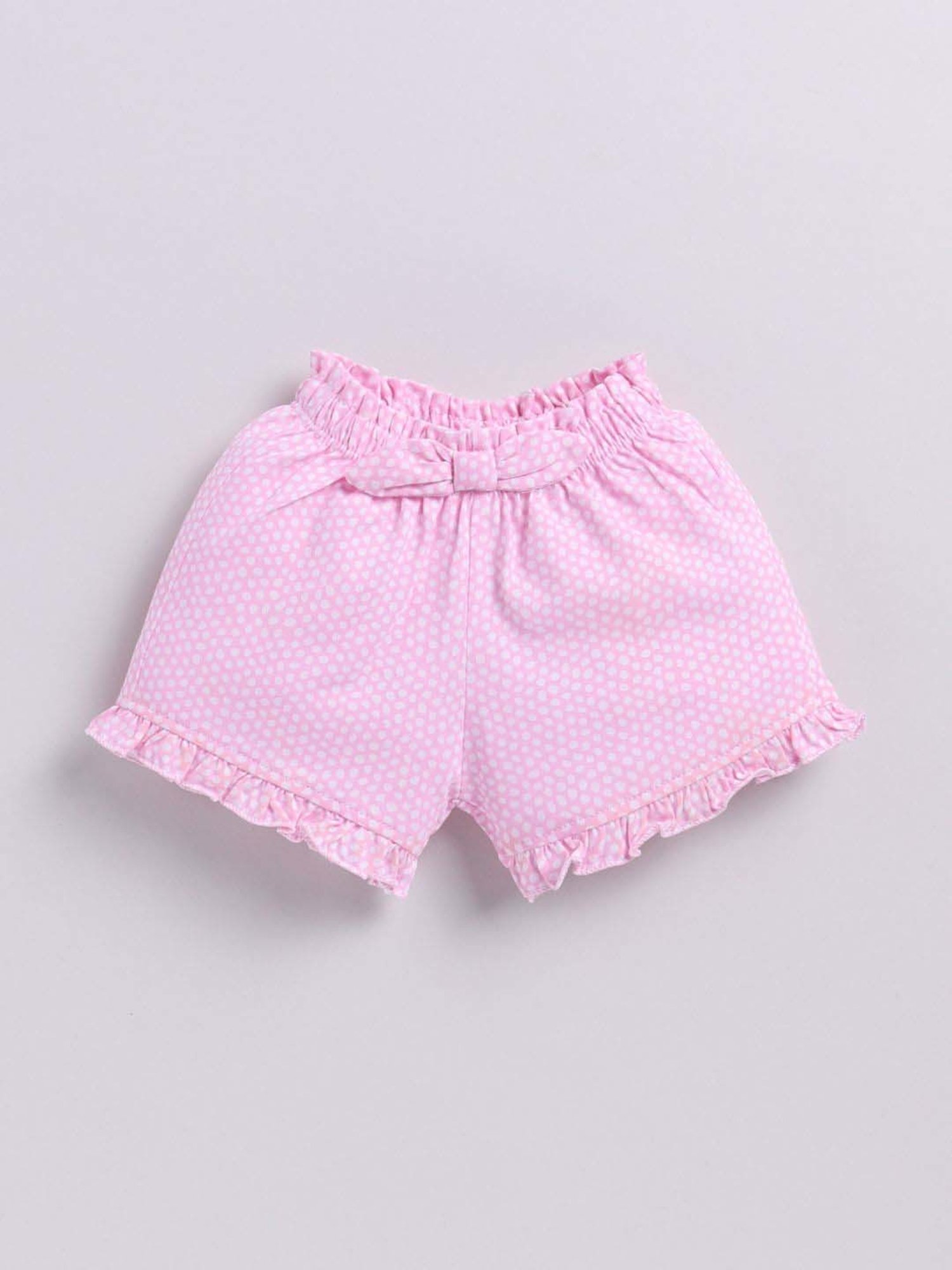 ANNIE Girls Pink Cotton Printed Top & Short sets