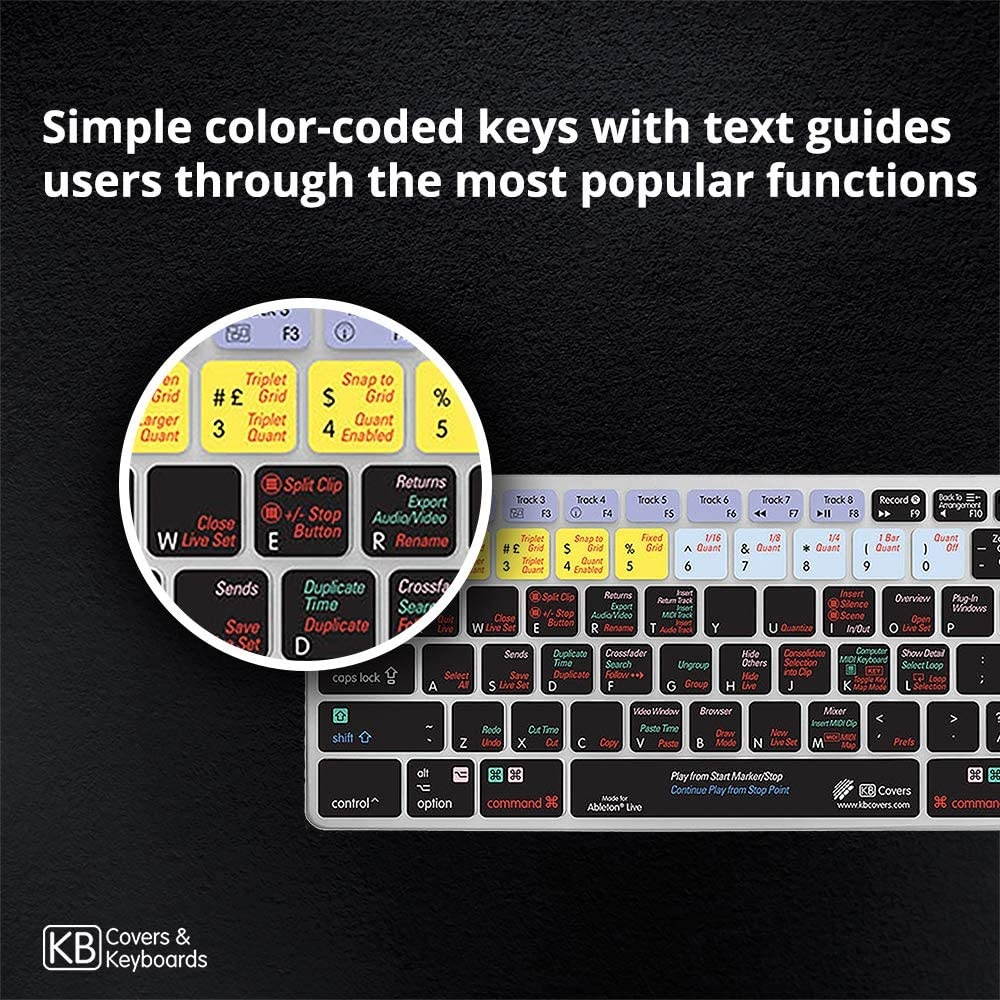 KB Covers Ableton Live Keyboard Cover Compatible with 13&rdquo; & 16&rdquo; MacBook Pro w Magic Keyboard | Ultra Thin Dust Water & Dirt Resistant Silicone Skins