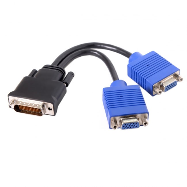 CY DMS-59pin Male to Dual 15Pin VGA RGB Female Splitter Extension Cable for PC Graphics Card DB-025