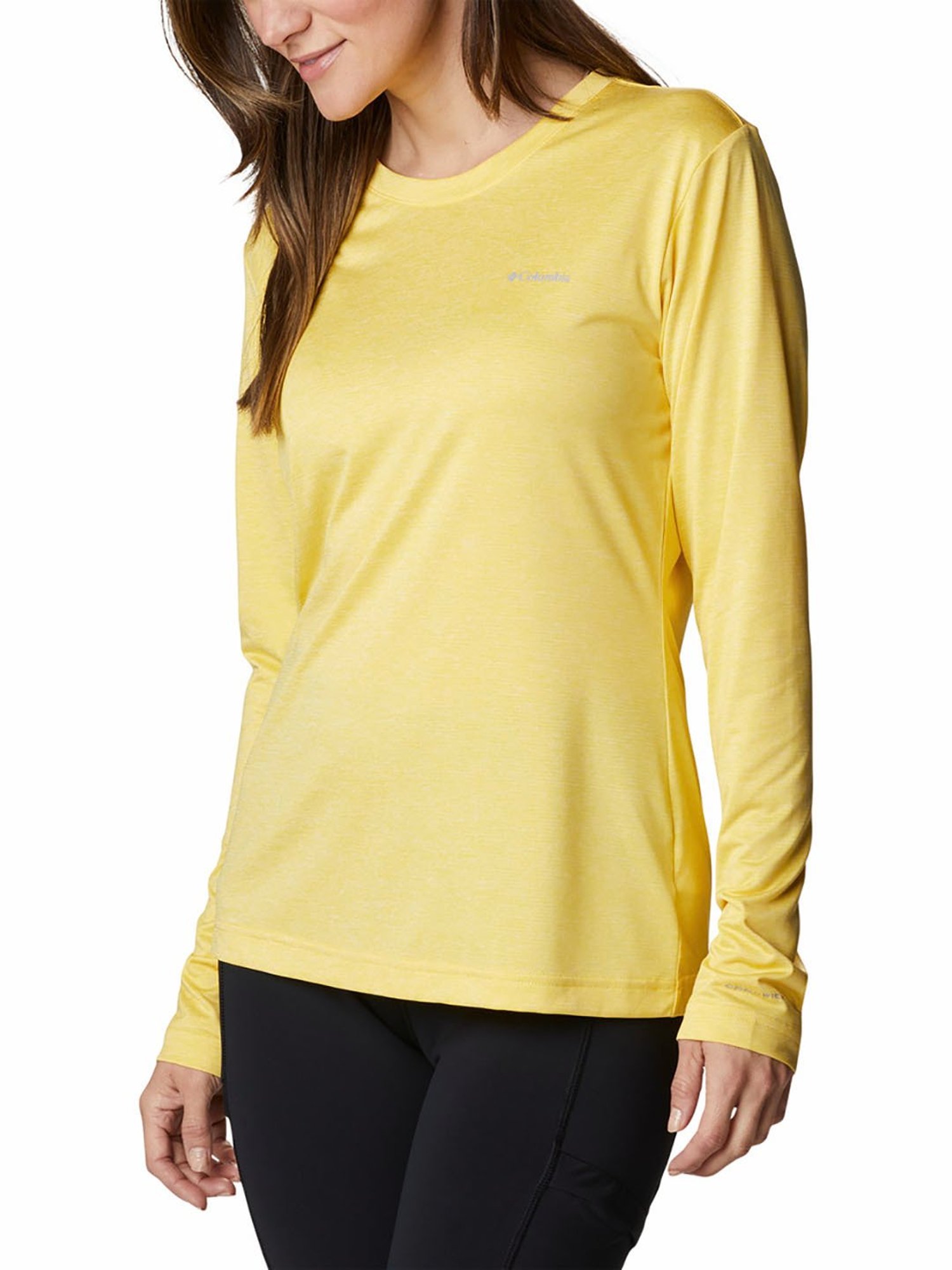 Columbia Yellow Round Neck T-Shirt