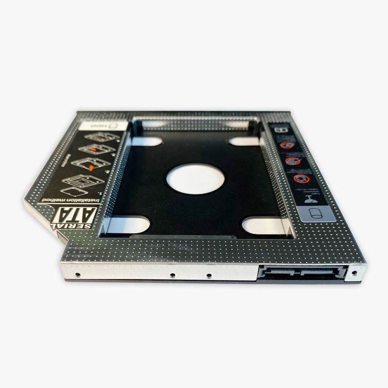 Grand-X 9.5mm SATA-II SATA2.0 2.5" SSD HDD Hard Drive Caddy Adapter Tray Enclosure Laptop Optical Bay Drive Slot for Acer, Asus, Dell, Fujitsu, HP, Lenovo, Samsung, Sony, Toshiba