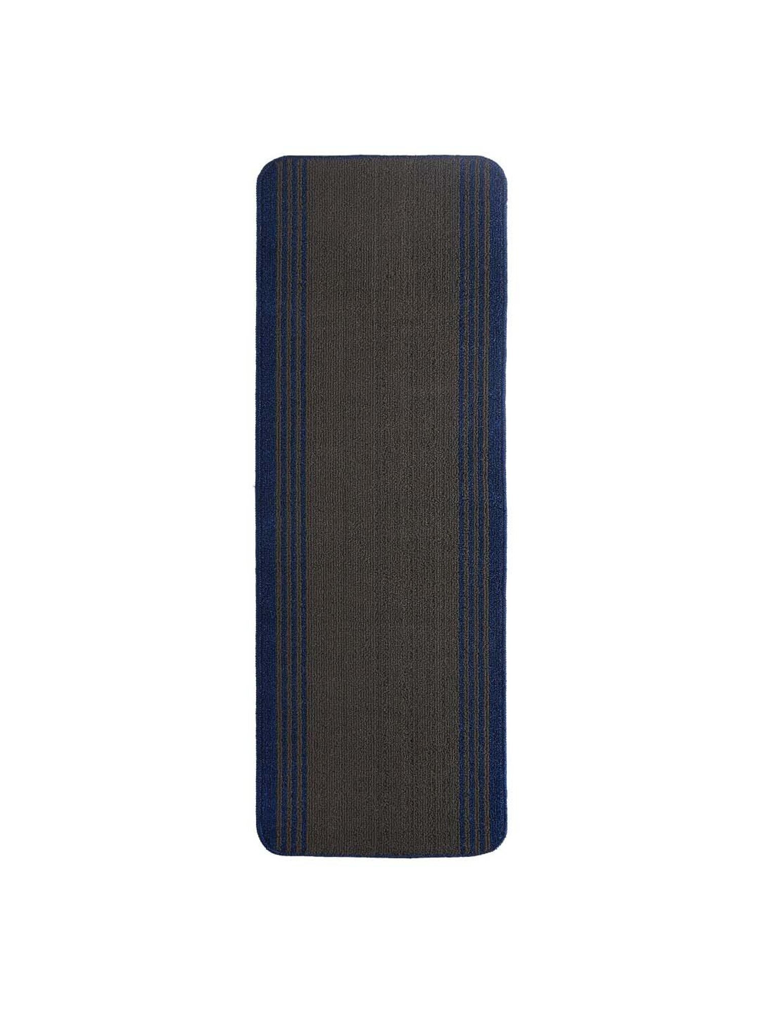 Saral Home Grey & Navy Polypropylene Large Antiskid & Washable Power Runner