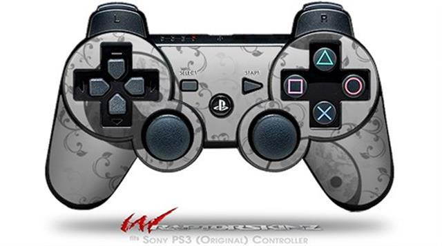 Sony PS3 Controller Decal Style Skin - Feminine Yin Yang Gray (CONTROLLER SOLD SEPARATELY)