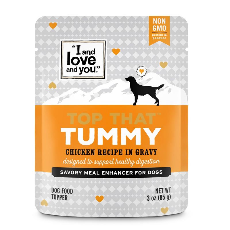 I and Love and You Top That  Wet Dog Food Topper Tummy Chicken Recipe In Gravy - 3oz