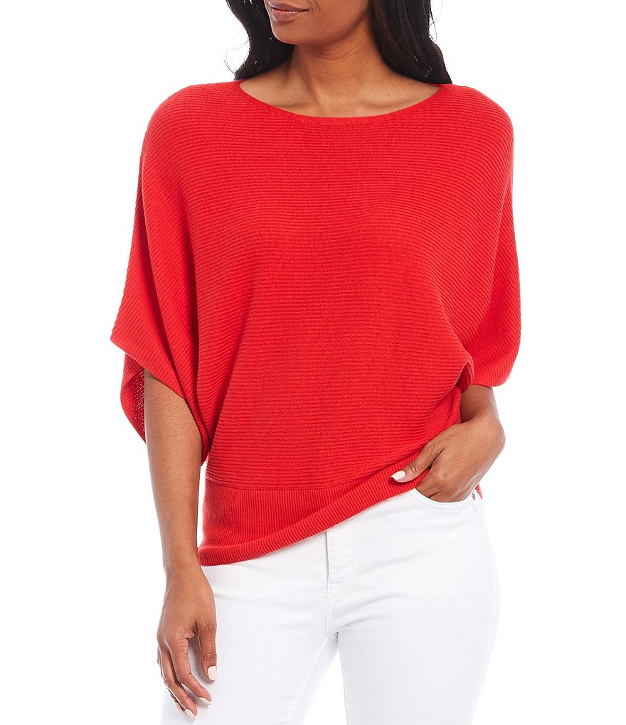 Tommy Bahama Bonita Wide Sleeve Boat Neck Comb Cotton Blend Pullover