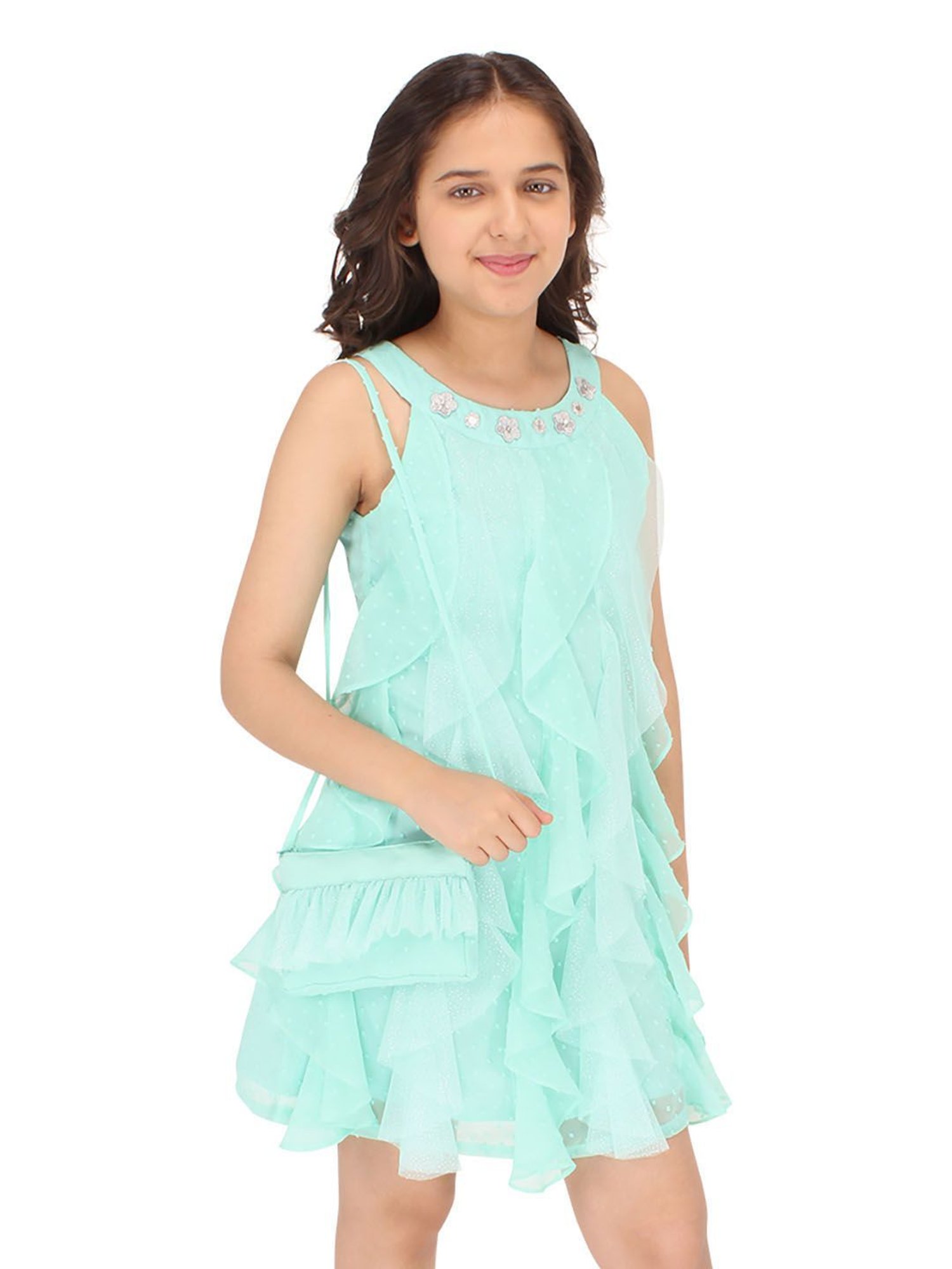 Budding Bees Kids Multicolor Floral Print Dress