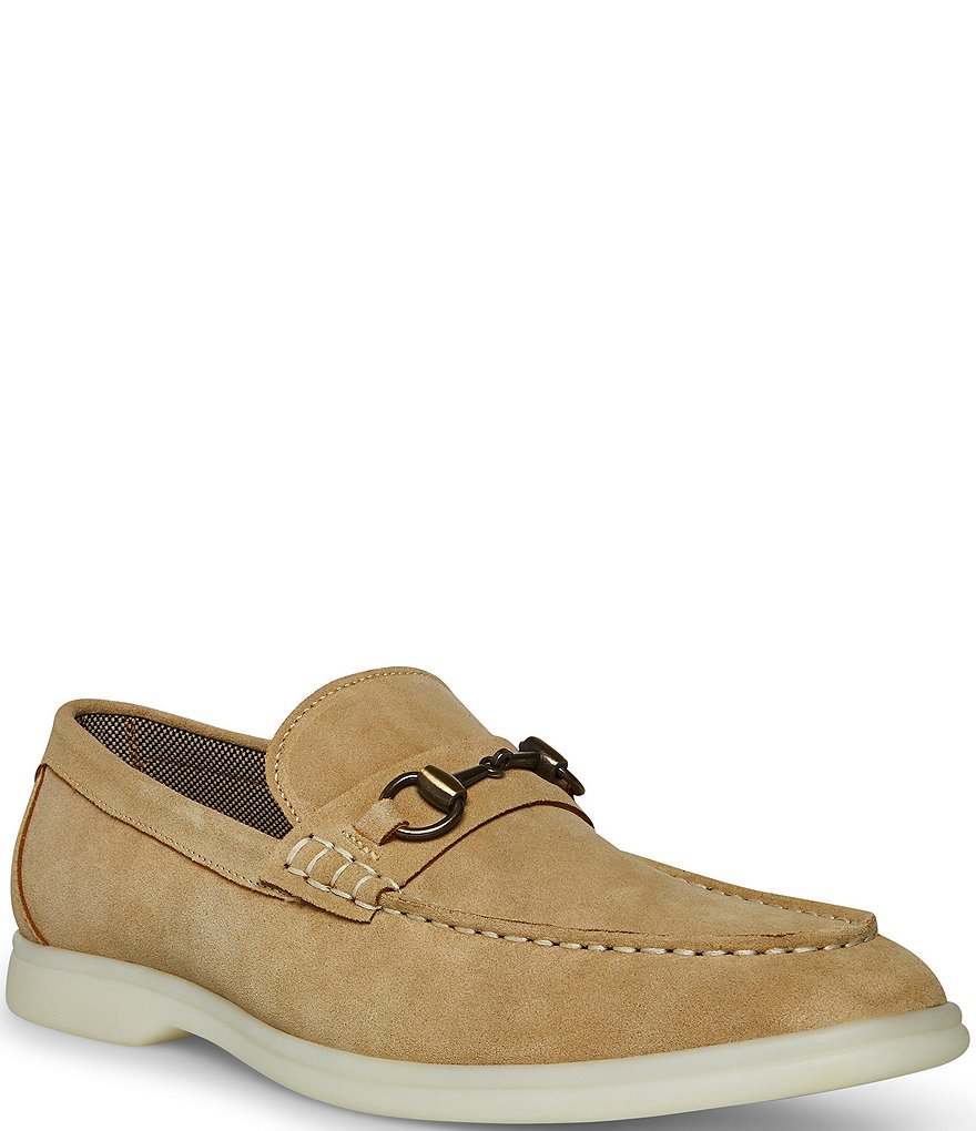 Steve Madden Men's Kelvinn Bit Buckle Detail Suede Slip-On Loafers