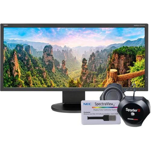 NEC Display Solutions EA295WMi-BK-SV 29" 2560 x 1080 (2K) Extra Wide Monitor With Spectraview Bundle