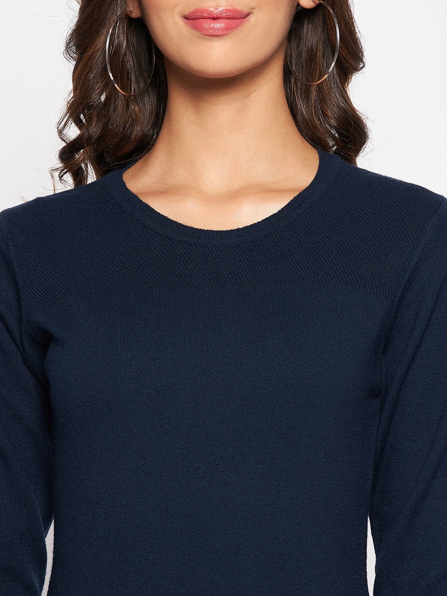 Crozo By Cantabil Navy Sweaters