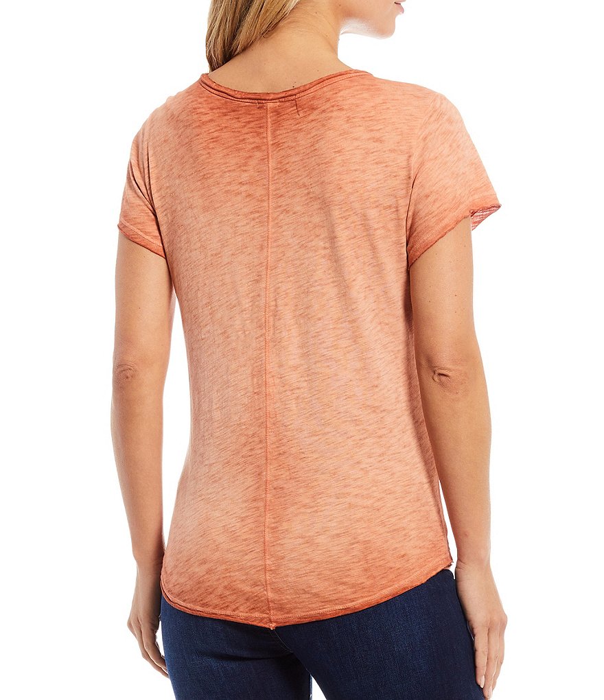 Reba Slub Jersey Jewel Neck Knit Tee