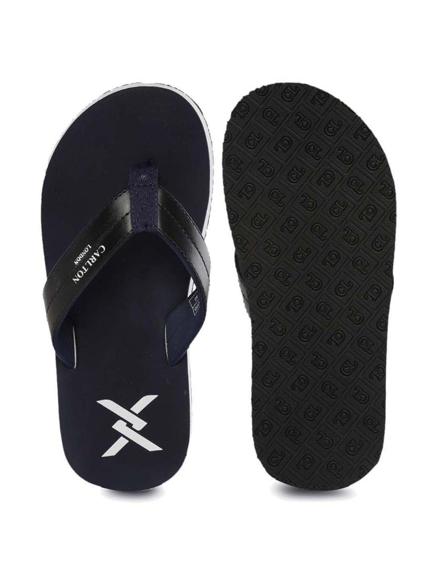 Carlton London Men's Navy Flip Flops