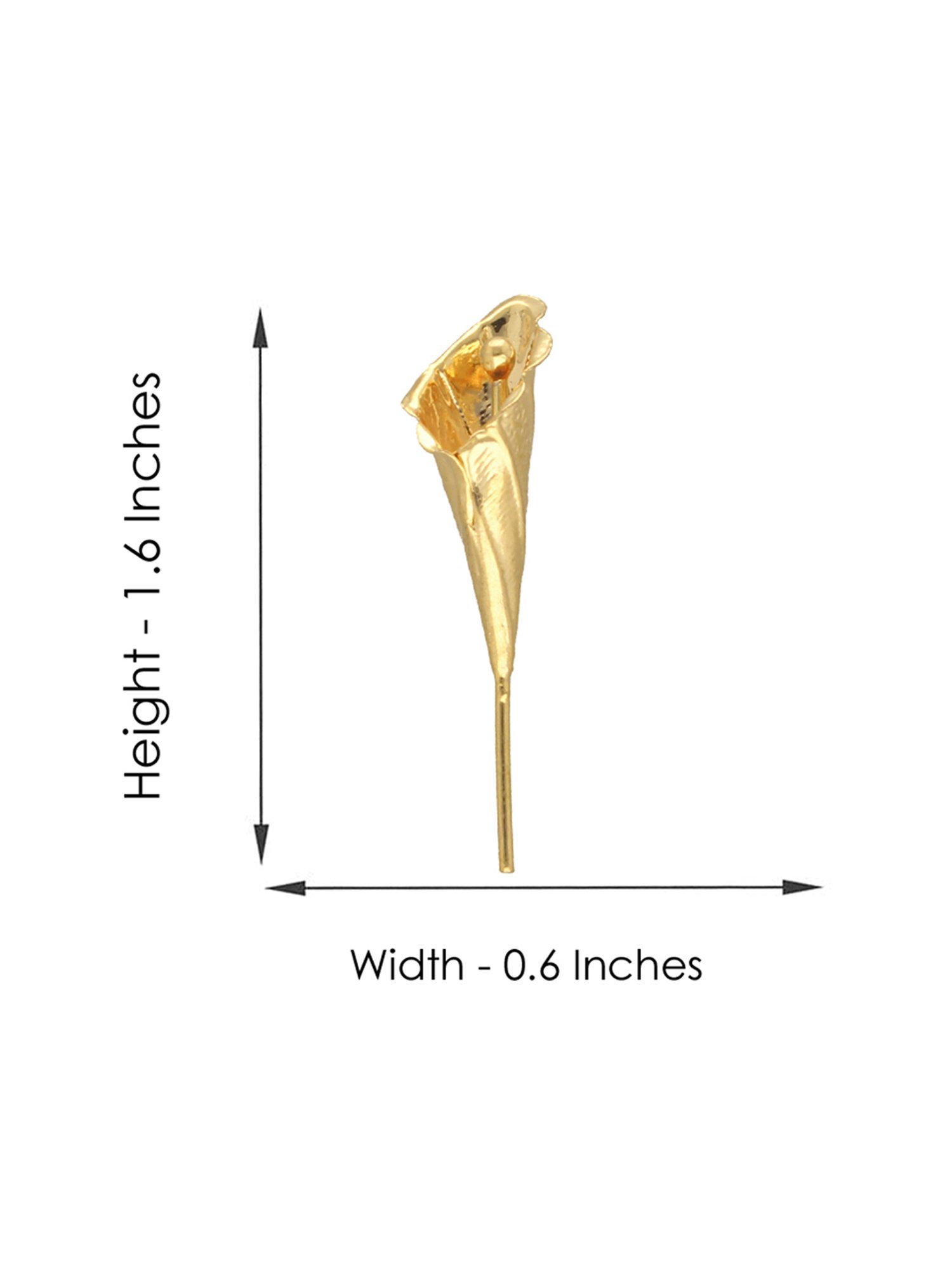 Sri Jagdamba Pearls Golden 0.8 Silver Flower - 1.55 gm