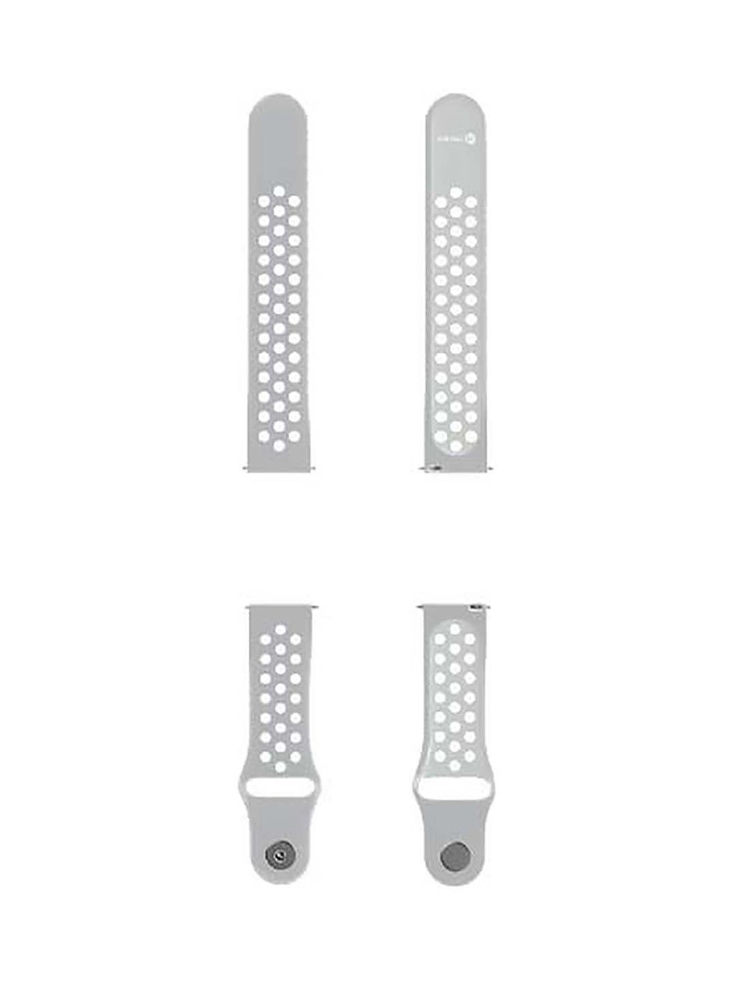 Noise 22 mm (Sport Edition) Double Color Silicone Smartwatch Strap (Silver and White)