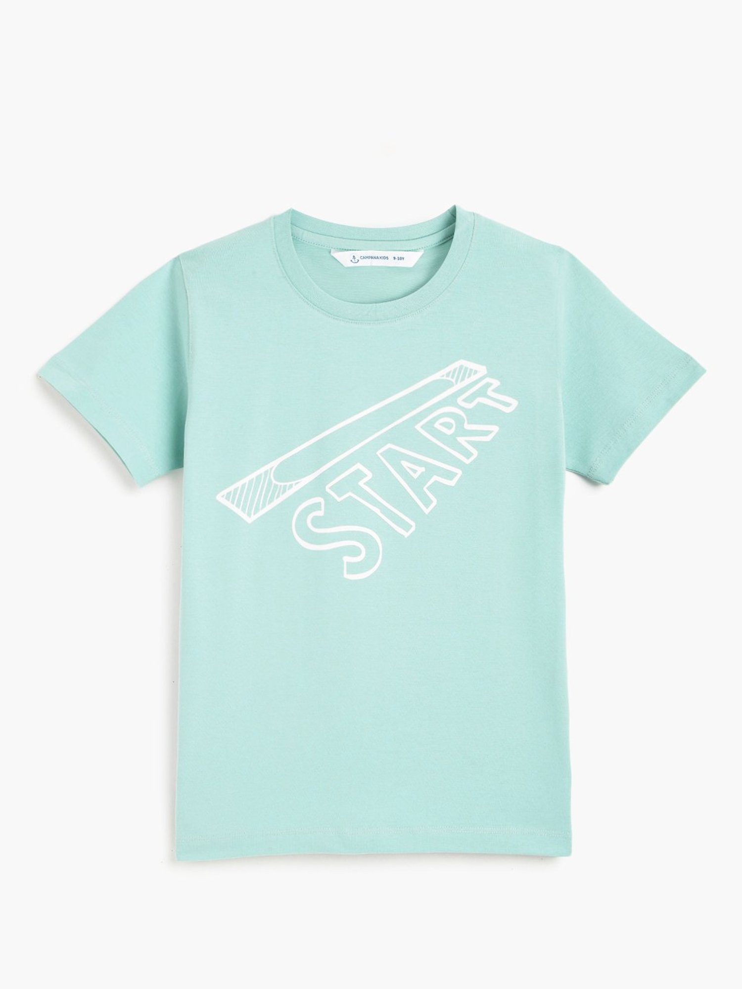 Campana Kids Blue Printed T-Shirt