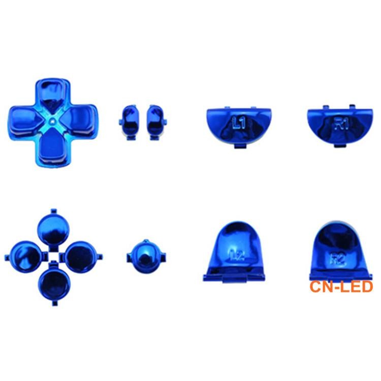 WPS New Version Chrome Blue JDM-030 JDS-030 Chrome buttons Collection Parts Set for PS4 Playstation 4 Dualshock 4 ( GEN 2nd Controllers ONLY)
