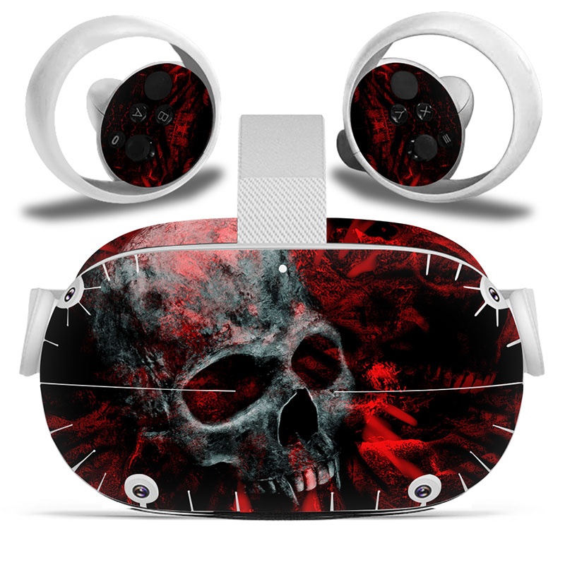 Amify Vinyl Skin Sticker for Oculus Quest 2 VR Headset Controller PVC Decals Cute Cartoon Wrap Cover for Oculus Quest 2 Accessories