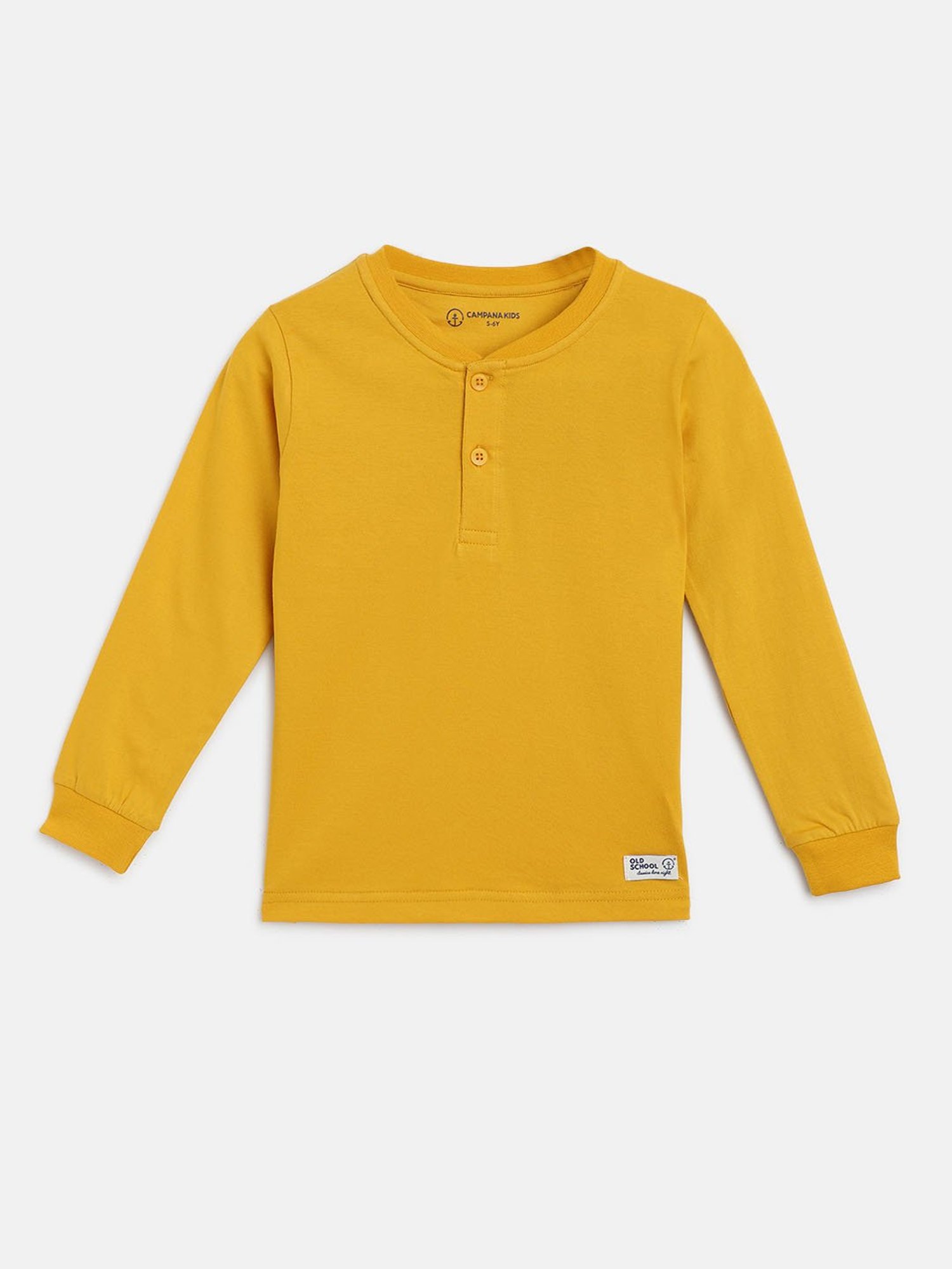 Campana Yellow Solid  Full Sleeves T-Shirt