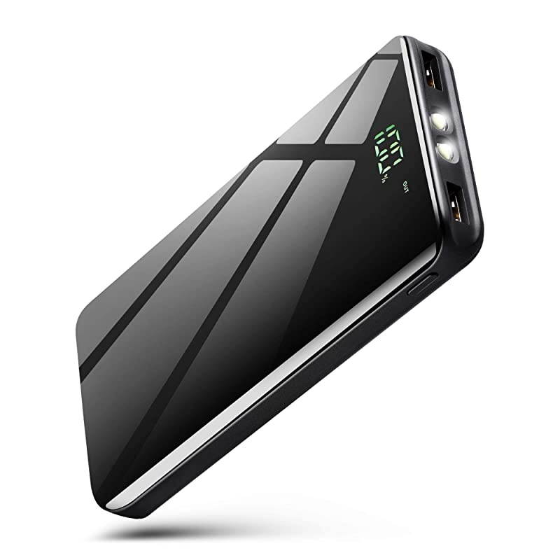 Power Bank 25000mAh Portable Charger Compact Dual Ports Ultra High Speed Battery Pack Phone Charger Backup Battery with Intelligent LCD Compatible with iPhoneSamsungTablet and More