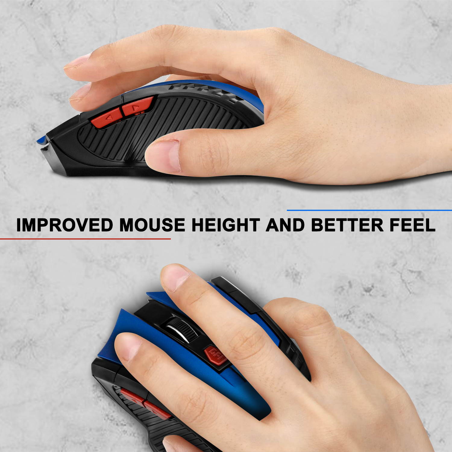 Donwell Optical Wireless Mouse with USB Receiver/Connector High Precision , Silent Mouse Office Gaming Mouse For Macbook Air/Pro, Dell/HP/ Lenovo/ASUS/Acer/Sony laptop, PC Computers