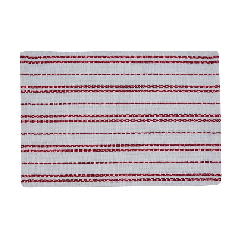 Split P Railroad Stripe Placemat Set - White