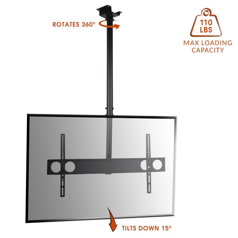 MegaMounts Heavy Duty Tilting Ceiling Television Mount