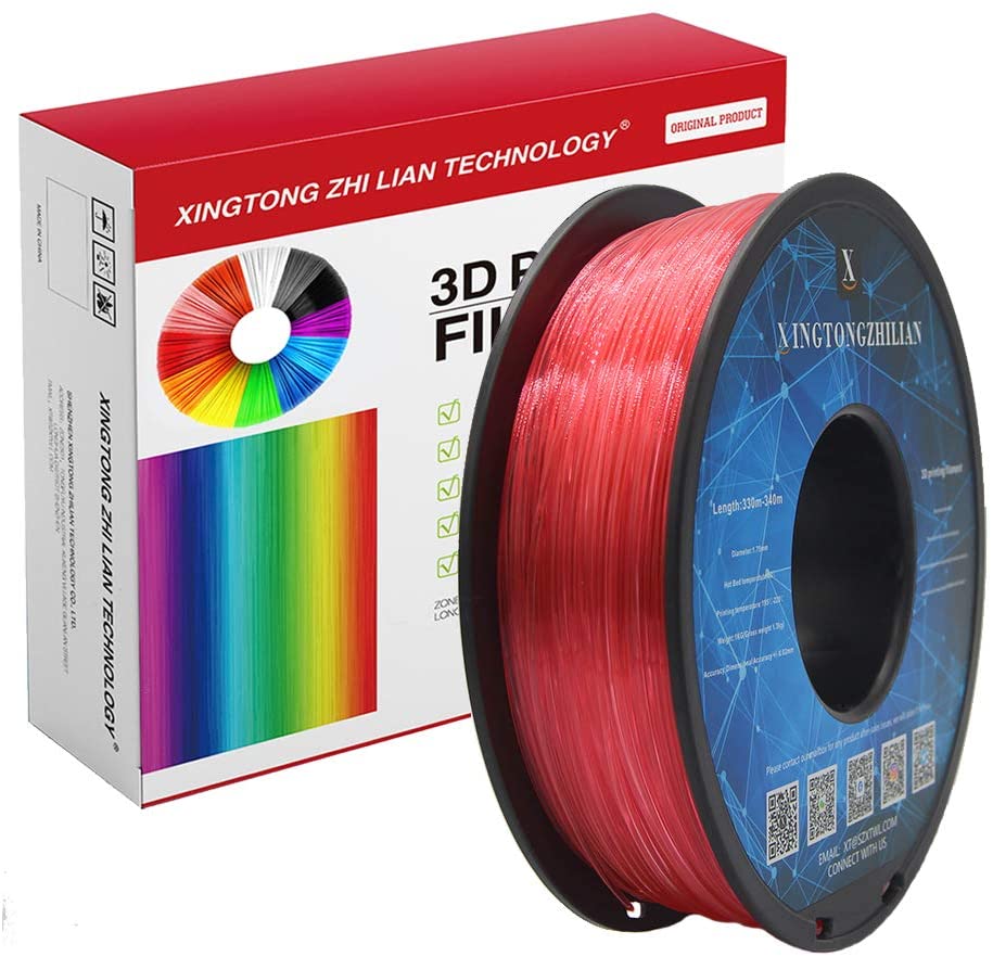 XTZL3D |  Light Through Transmission  PLA 3D Printer Filament Pink,1kg, 1.75mm