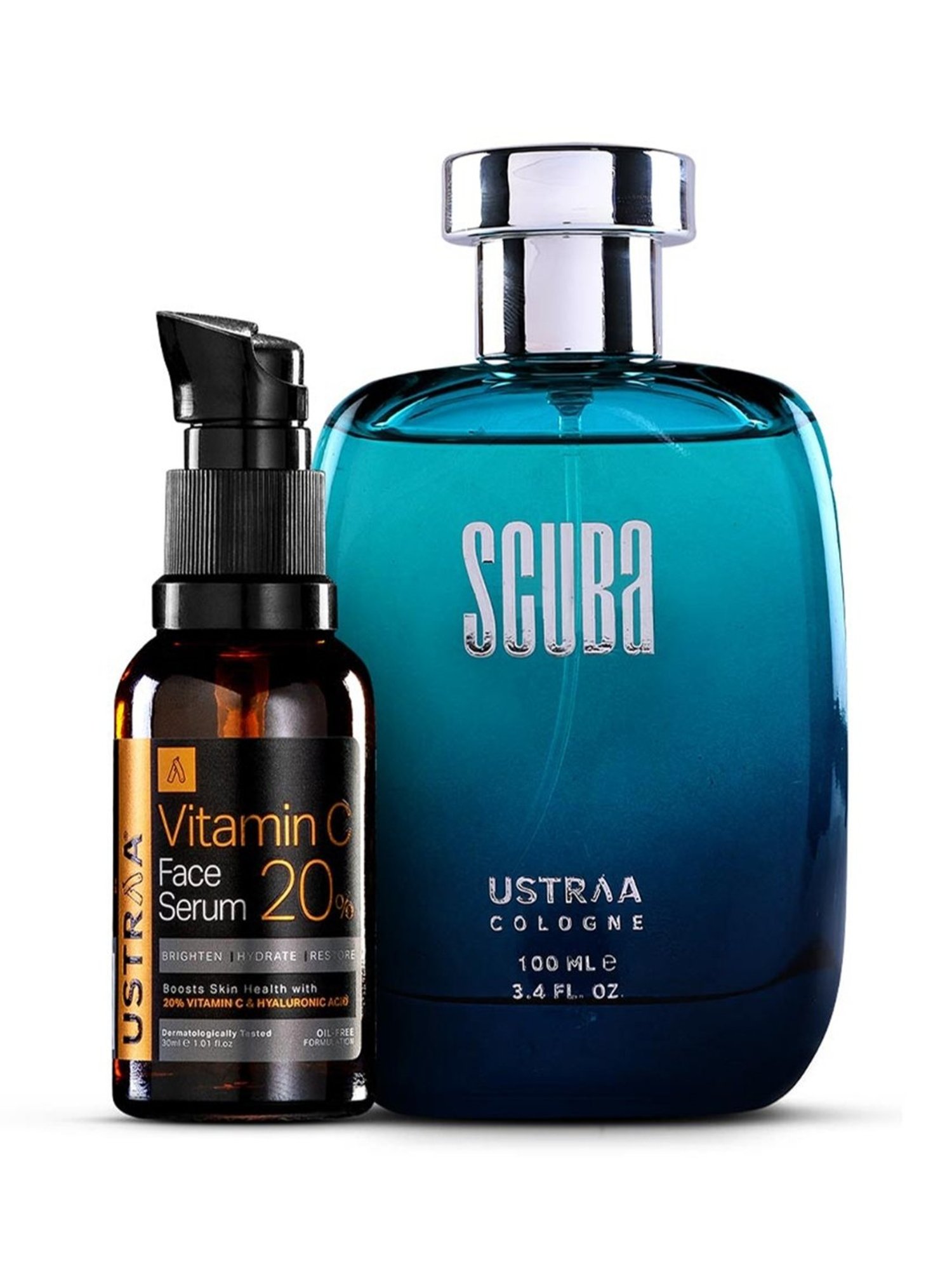 Ustraa Vitamin C Face Serum & Scuba Cologne Perfume