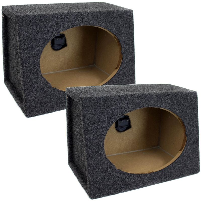 QPower 6 x 9 Inch Automotive Car Audio Speaker Box Enclosures (2 Pack) and BOSS Audio ONYX NX694 6 x 9 Inch 800 Watts 4 Way Speakers (2 Pack)