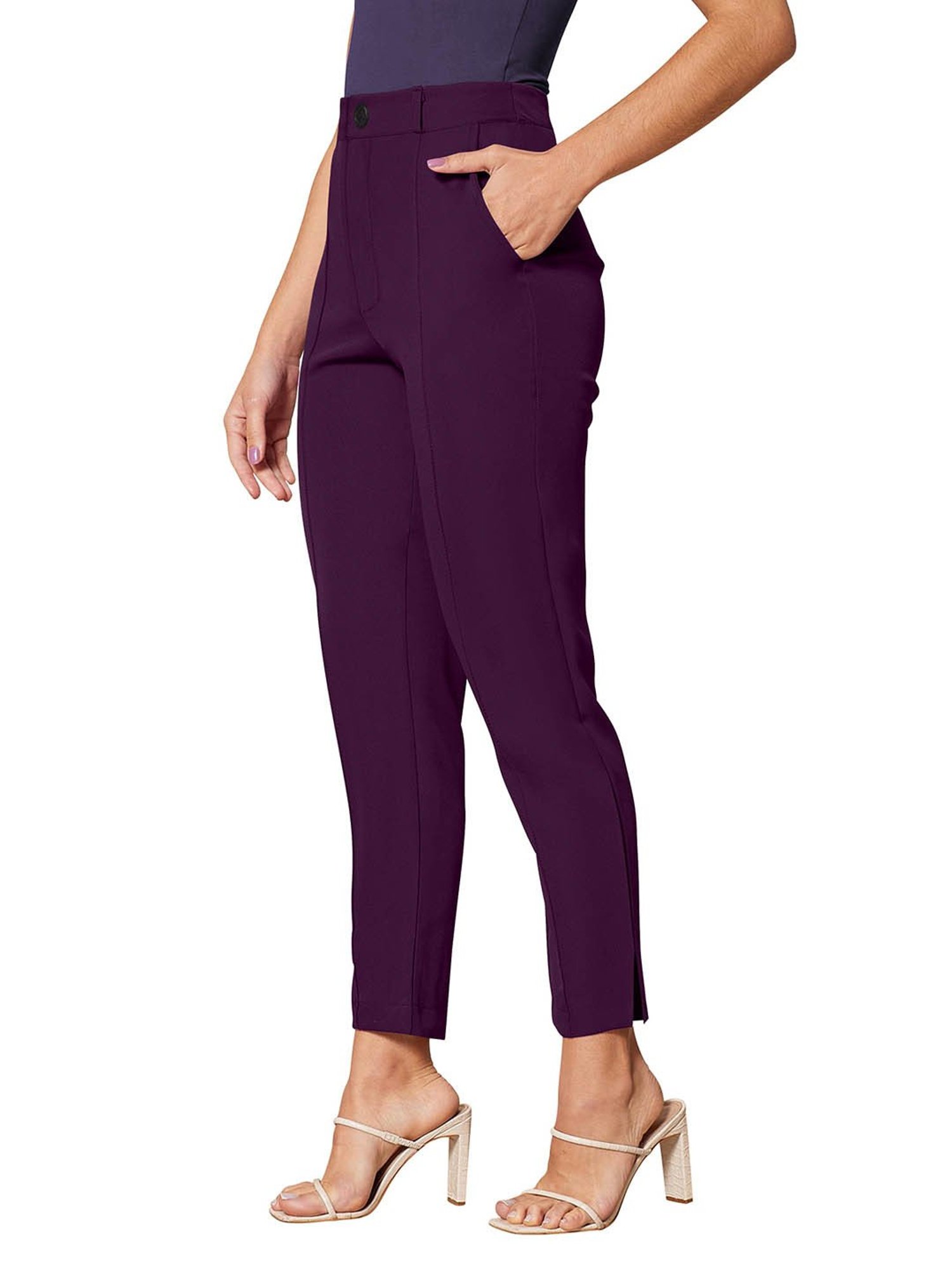 Odette Purple High Rise Pants