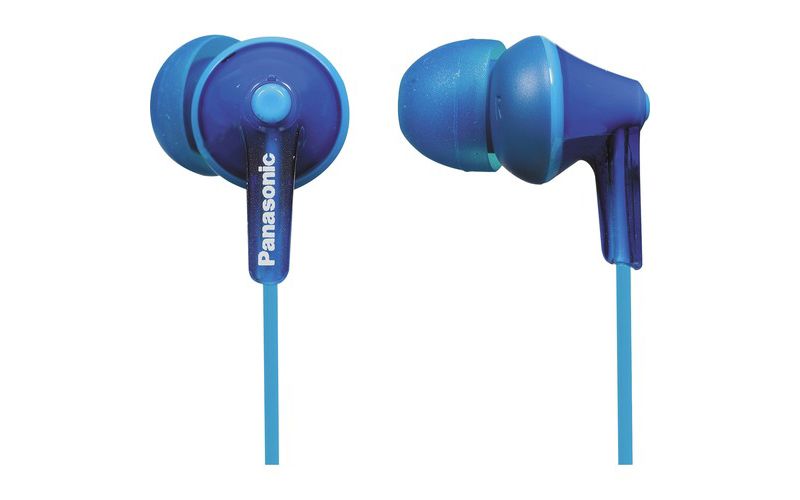 Panasonic RP-HJE125 Earbuds Headphones - Stereo - Light Blue - Mini-phone - Wired - 16 Ohm - 10 Hz 24 kHz - Nickel Plated Connector - Earbud