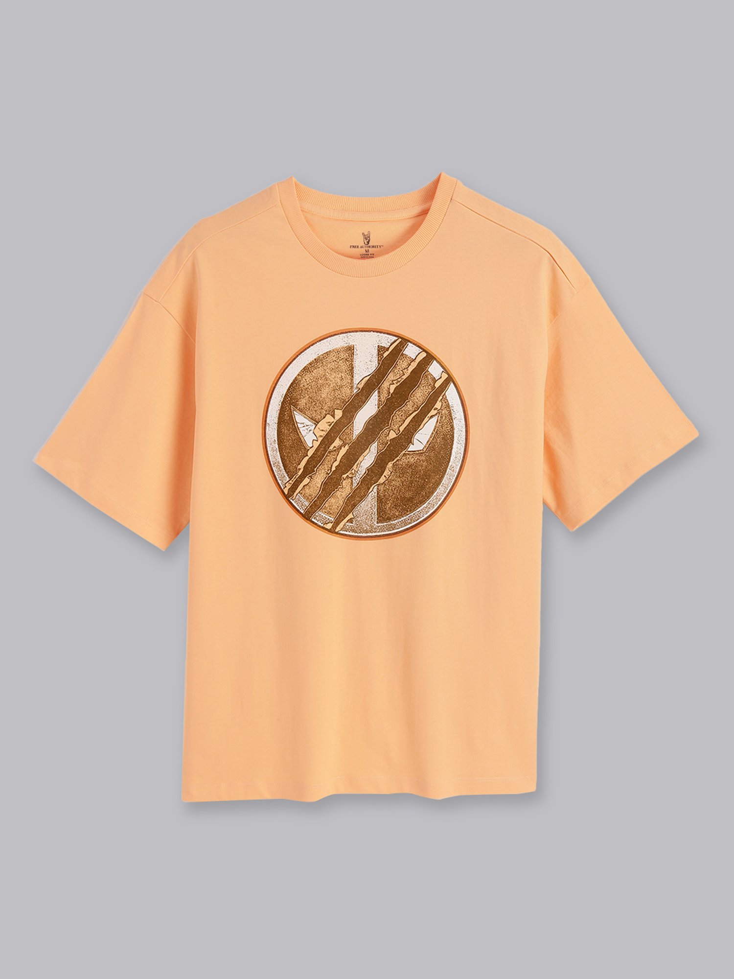 Free Authority Peach Cotton Oversized T-Shirt