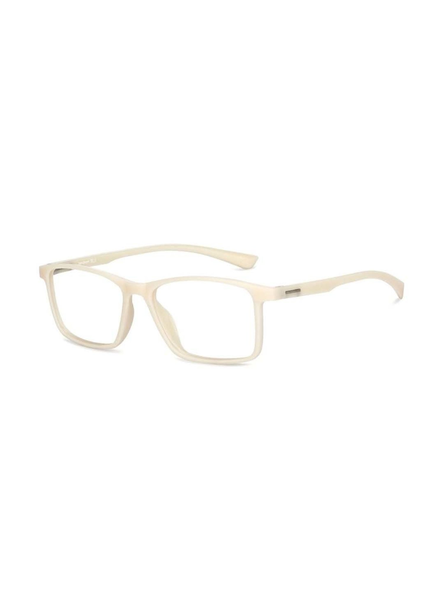 Lenskart Blu LB E13738 White Full Rim Rectangular Zero Power Computer Glasses