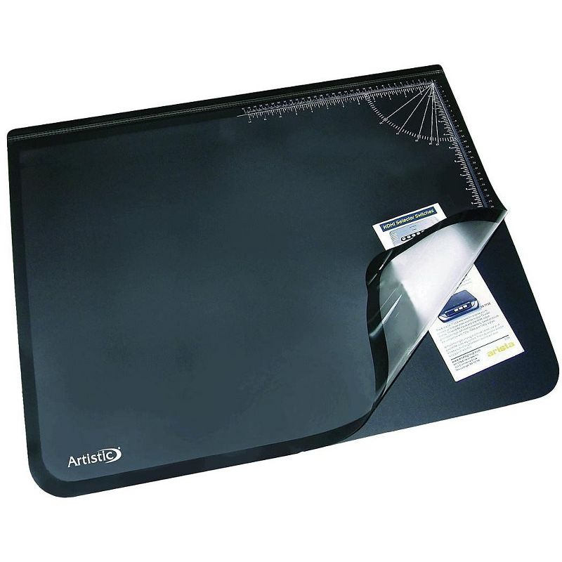 Artistic Desk Pad w/Cover Sheet 20"x31" Black 41200